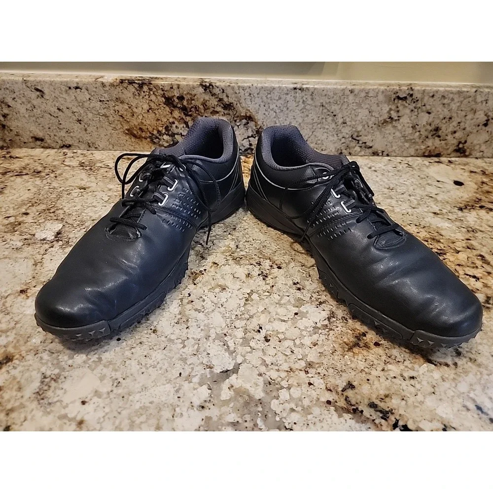 Nike Air Rival III 628533-001 Black Leather Golf Soft Cleats Shoes Mens 13